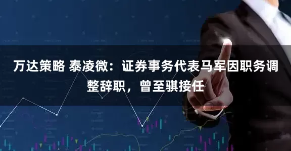 万达策略 泰凌微：证券事务代表马军因职务调整辞职，曾至骐接任